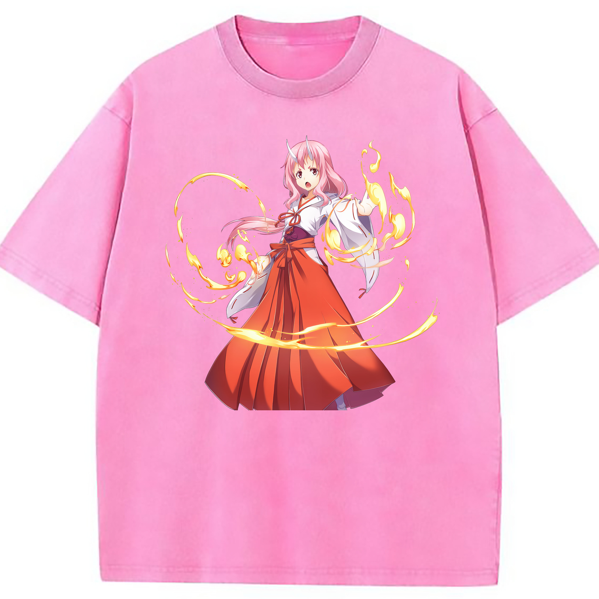 （画像用） 転スラ Regarding Reincarnated to Slime 綿100% ヴィンテージ風 半袖Tシャツ（フロントプリント）